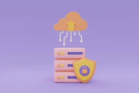 Cloud computing technology and online data storage for business network conce Stock Illustration