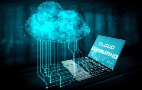 Cloud computing technology and online data storage for business network concept. Stock Photos