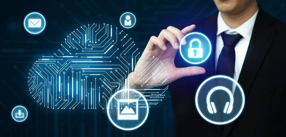 Cloud computing technology and online data storage for global data sharing. 写真素材