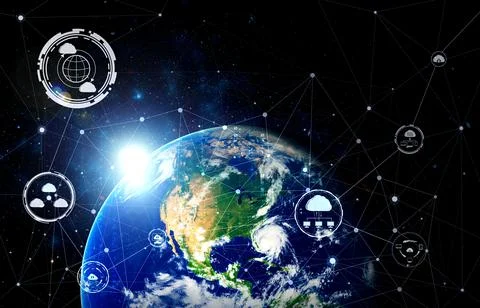 Cloud computing technology and online data storage in innovative perception 写真素材