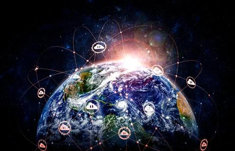 Cloud computing technology and online data storage in innovative perception Foto stock