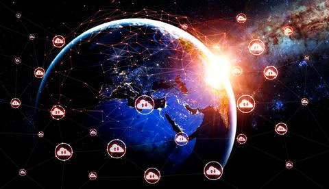 Cloud computing technology and online data storage in innovative perception 스톡 사진