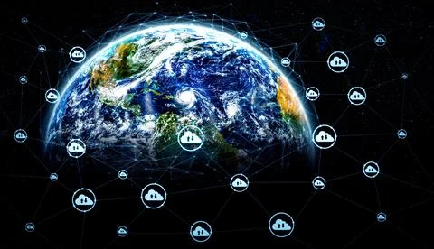 Cloud computing technology and online data storage in innovative perception Foto stock