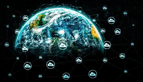 Cloud computing technology and online data storage in innovative perception Foto stock