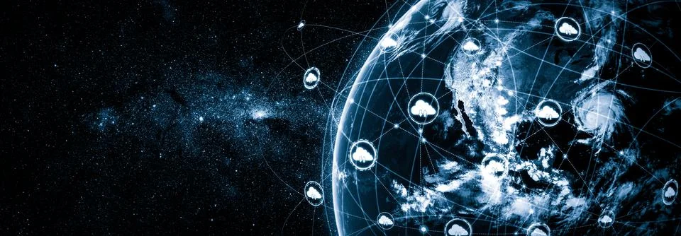 Cloud computing technology and online data storage in innovative perception Foto stock