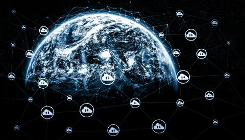 Cloud computing technology and online data storage in innovative perception Foto stock