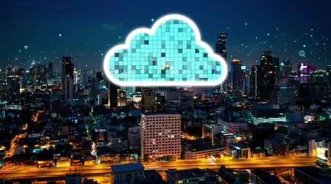 Cloud computing technology and online data storage for alteration data sharing 写真素材