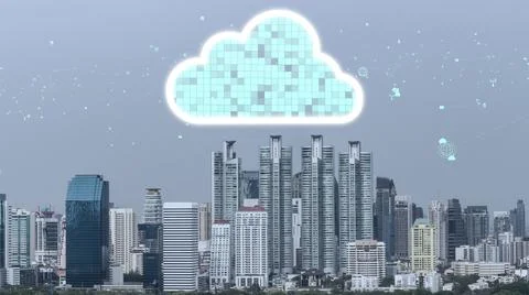 Cloud computing technology and online data storage for alteration data sharing 写真素材