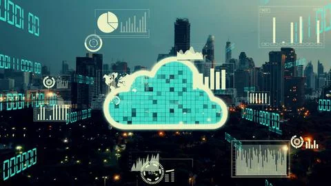 Cloud computing technology and online data storage for alteration data sharing Foto stock