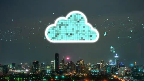 Cloud computing technology and online data storage for alteration data sharing 写真素材