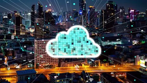 Cloud computing technology and online data storage for alteration data sharing 写真素材