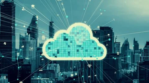 Cloud computing technology and online data storage for alteration data sharing Foto stock