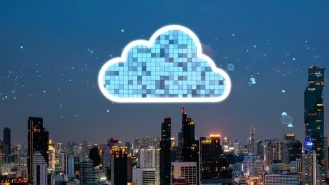 Cloud computing technology and online data storage for alteration data sharing 写真素材