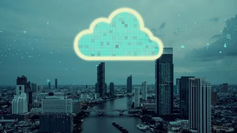 Cloud computing technology and online data storage for alteration data sharing 写真素材