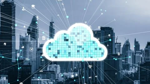 Cloud computing technology and online data storage for alteration data sharing 写真素材