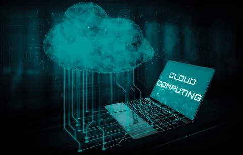 Cloud computing technology and online data storage for business network uds Foto stock