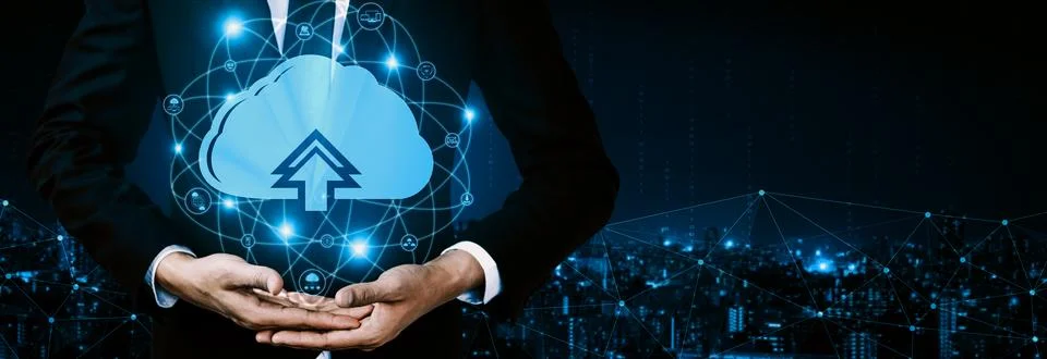 Cloud computing technology and online data storage for business network uds 写真素材