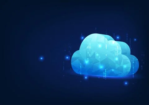 Cloud computing technology background with circuit lines around it, represe.. 스톡 일러스트