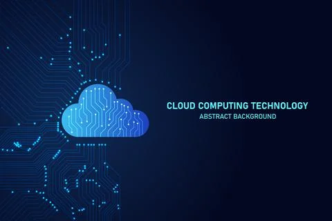 Cloud computing technology background イラスト素材