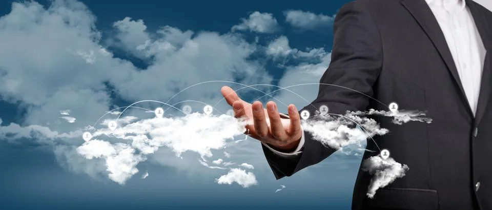 Cloud Computing Technology Banner Background Stock Photos