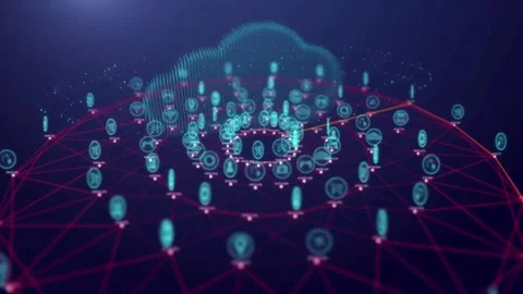Cloud computing technology, Big data and technology concept Stock Footage 267225449