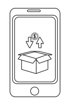 Cloud computing technology in black and white 스톡 일러스트