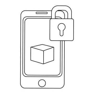 Cloud computing technology in black and white Illustrazione stock