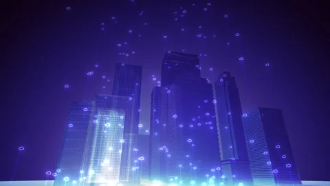 Cloud computing technology concept and smart city Stock Footage 250528588