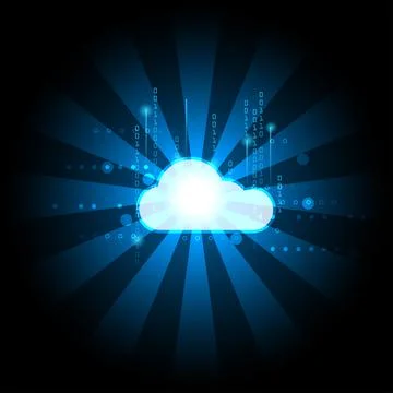 Cloud computing technology concept background. Illustrazione stock