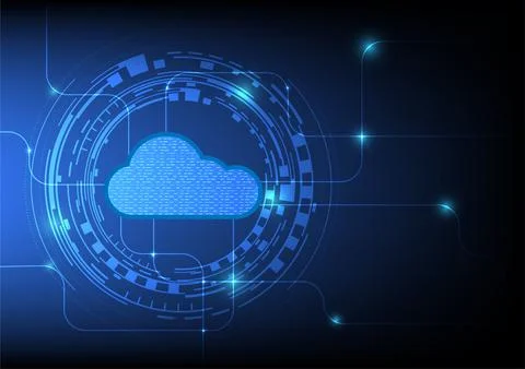 Cloud computing technology concept. Stock Illustration