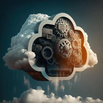 Cloud computing technology concept イラスト素材