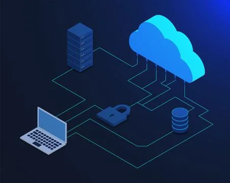 Cloud computing technology concept イラスト素材