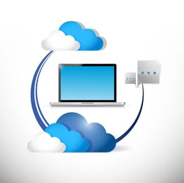 Cloud computing technology concept illustration イラスト素材
