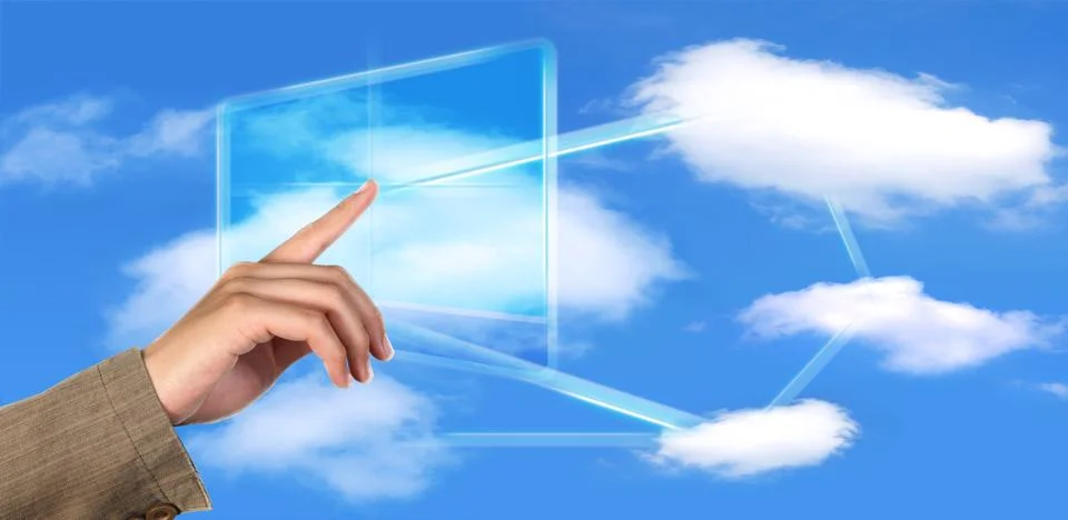 Cloud computing technology concept Stock Photos