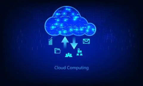 Cloud computing technology concept, vector illustration Stock Illustration