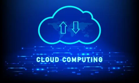 Cloud computing technology concept, vector illustration Illustrazione stock