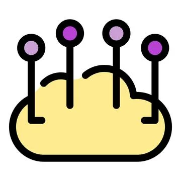 Cloud computing technology connecting data points through digital infrastru.. 库存插图