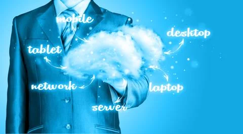Cloud computing, technology connectivity concept イラスト素材