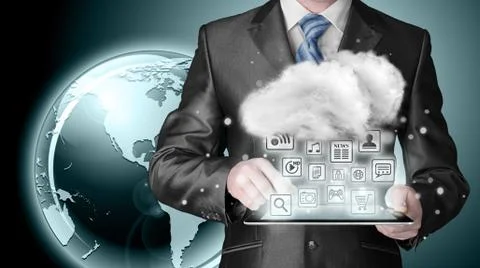 Cloud computing, technology connectivity concept Stock Illustration