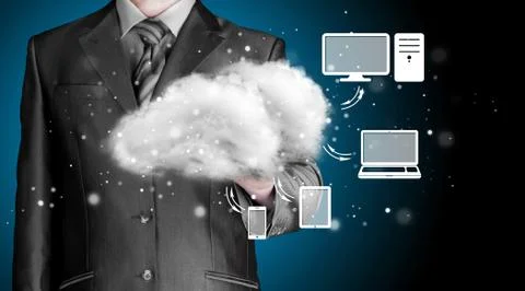 Cloud computing, technology connectivity concept イラスト素材