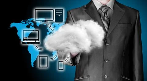 Cloud computing, technology connectivity concept イラスト素材