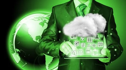 Cloud computing, technology connectivity concept Stock Illustration