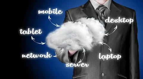 Cloud computing, technology connectivity concept イラスト素材