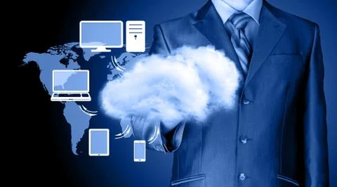 Cloud computing, technology connectivity concept イラスト素材