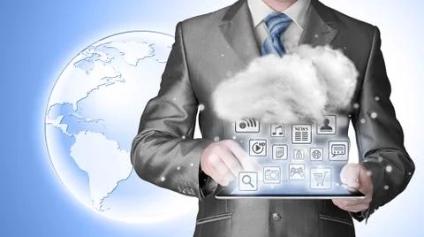 Cloud computing, technology connectivity concept Stock Illustration