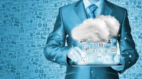 Cloud computing, technology connectivity concept イラスト素材