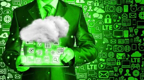 Cloud computing, technology connectivity concept イラスト素材