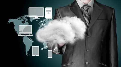 Cloud computing, technology connectivity concept Stock Illustration