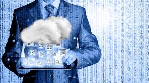 Cloud computing, technology connectivity concept イラスト素材