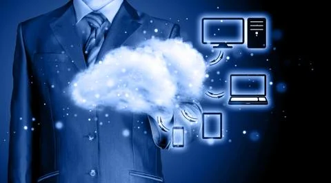 Cloud computing, technology connectivity concept イラスト素材